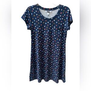 Market & Spruce Alison Short Sleeve T-Shirt Dress  Navy Blue Women’s Large New